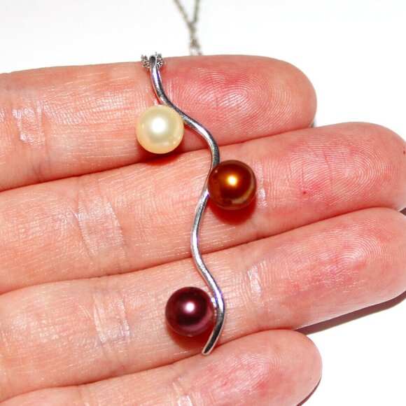 Sterling Silver Cultured Pearl Necklace - Picture 7 of 7